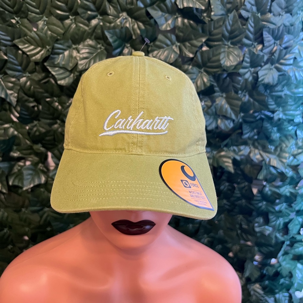 Carhartt 100% Cotton Women's Canvas Script Graphic Cap, Green Olive